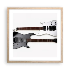 Poszter világos tölgy keretben - A formák harmóniája - 50x50 cm