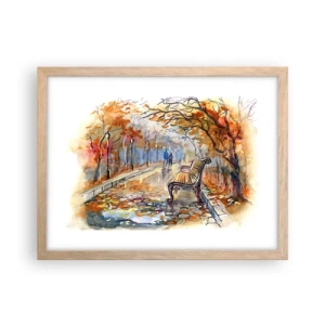 Poszter világos tölgy keretben - Kiránduljunk együtt az őszbe - 40x30 cm