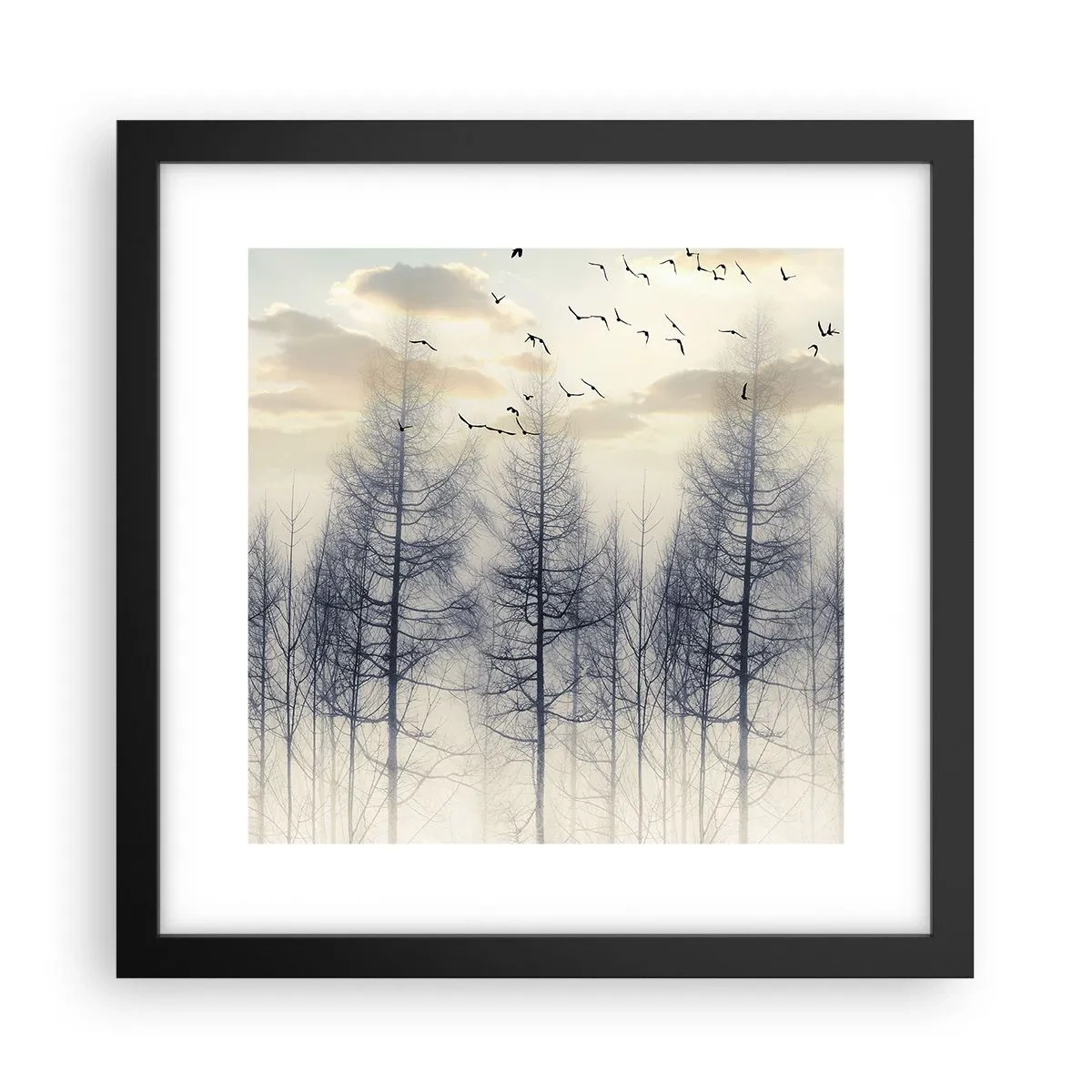 Poszter fehér keretben - Erdei szellemek - 30x30 cm