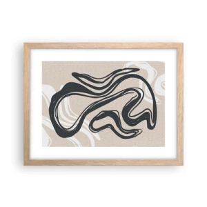 Poszter világos tölgy keretben - Megsokszorozott kifejezés - 40x30 cm