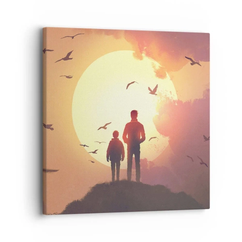 Vászonkép - Szemtől szembe a nappal - 30x30 cm