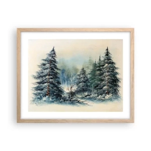 Poszter világos tölgy keretben - Karácsonyra készen - 50x40 cm