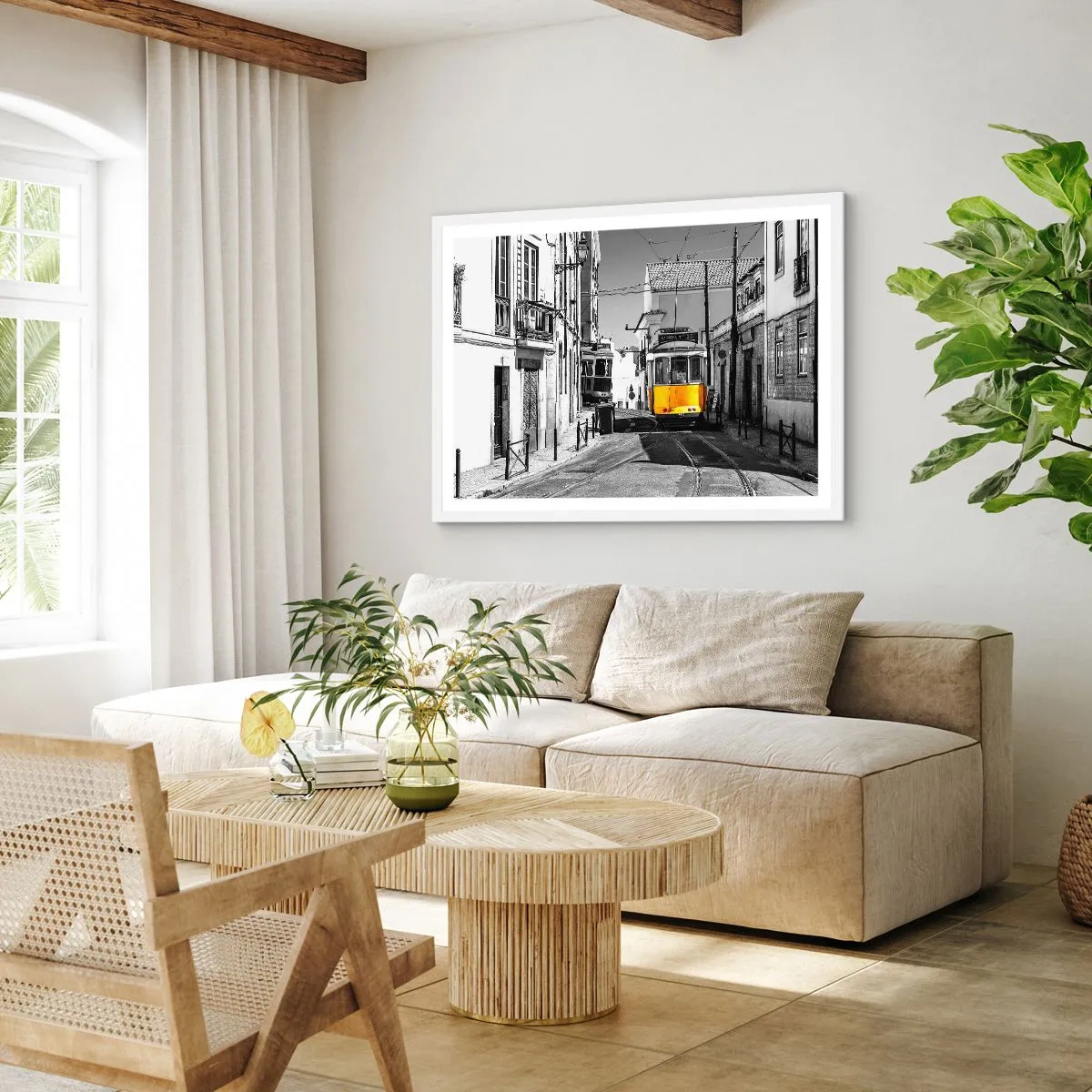 Poszter fekete keretben - Lisszabon szelleme - 70x50 cm