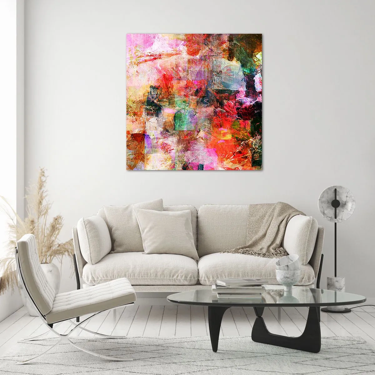 Üveg kép - Utazás a rózsákon át - 40x40 cm