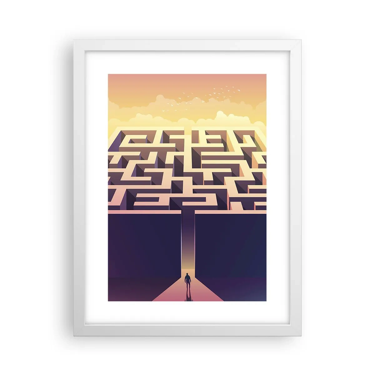 Poszter fekete keretben - Döntés ideje - 30x40 cm