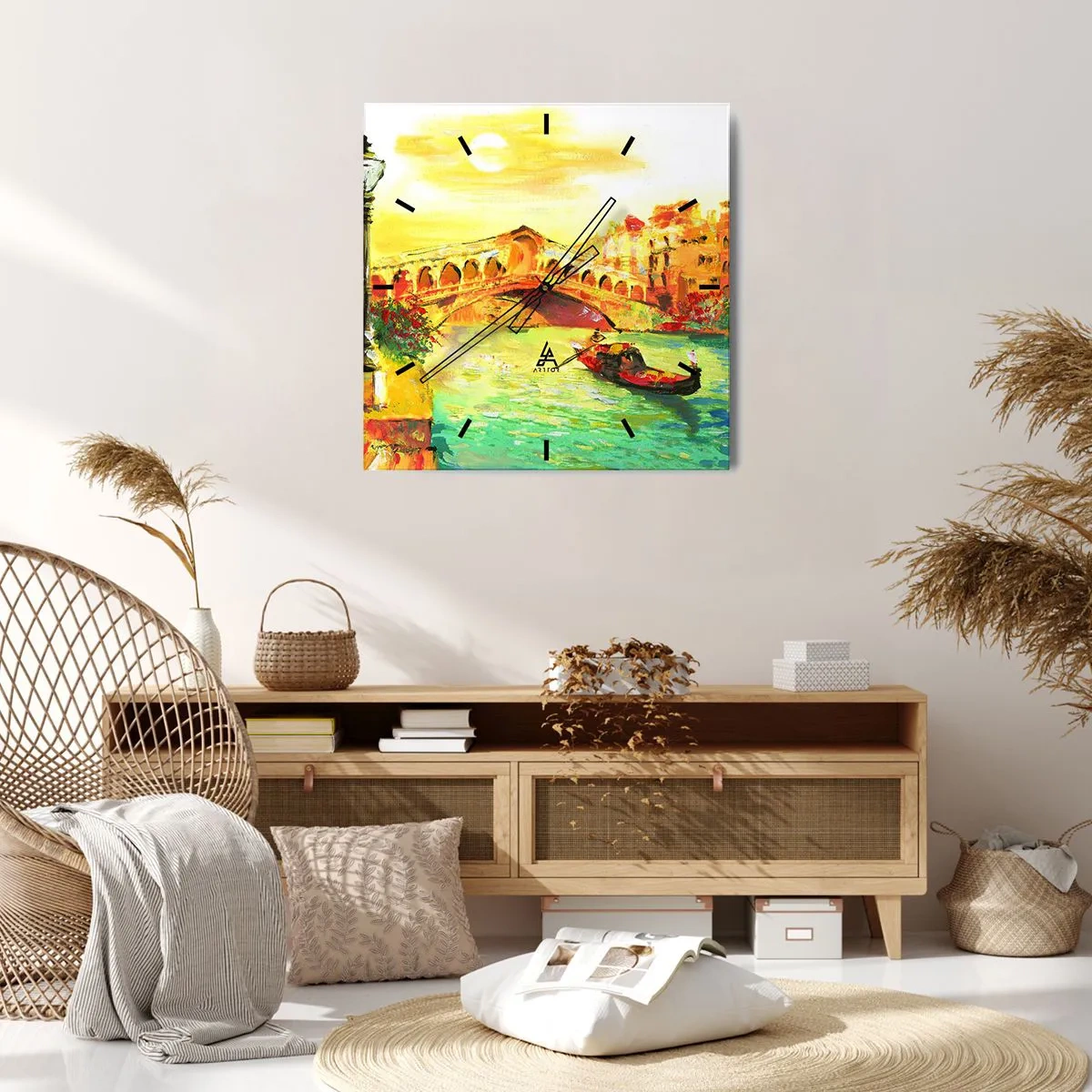 Falióra, Óra - A szerelmesek zarándok útja - 40x40 cm