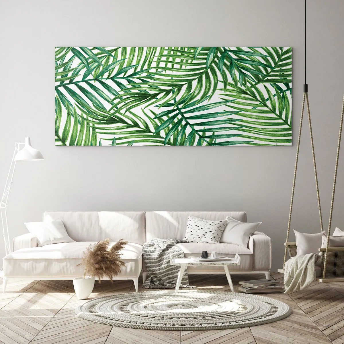 Üveg kép - A zöld lombkorona alatt - 100x40 cm