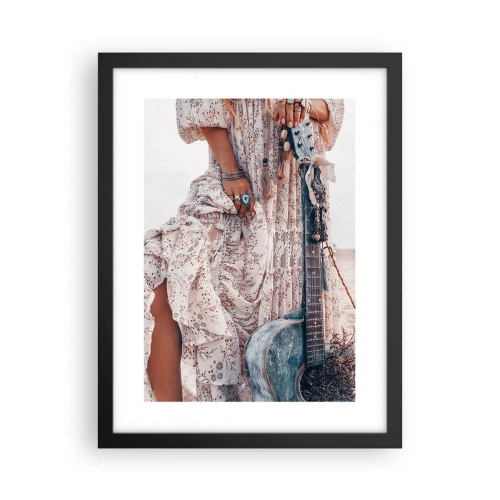 Poszter fehér keretben - Hippik az úton - 30x40 cm