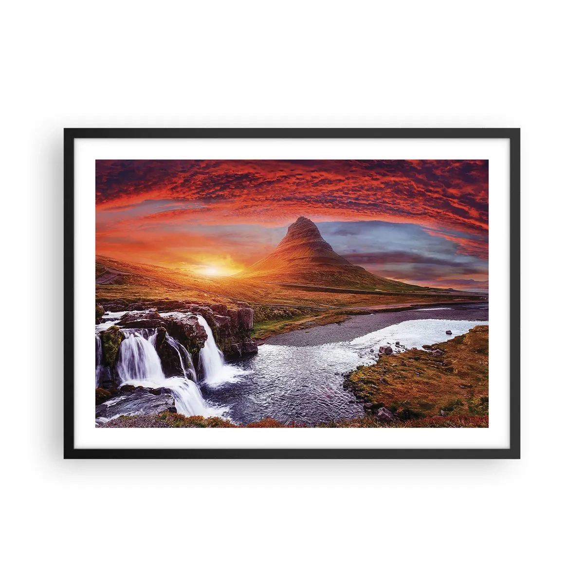 Poszter fehér keretben - Középfölde kilátása - 70x50 cm