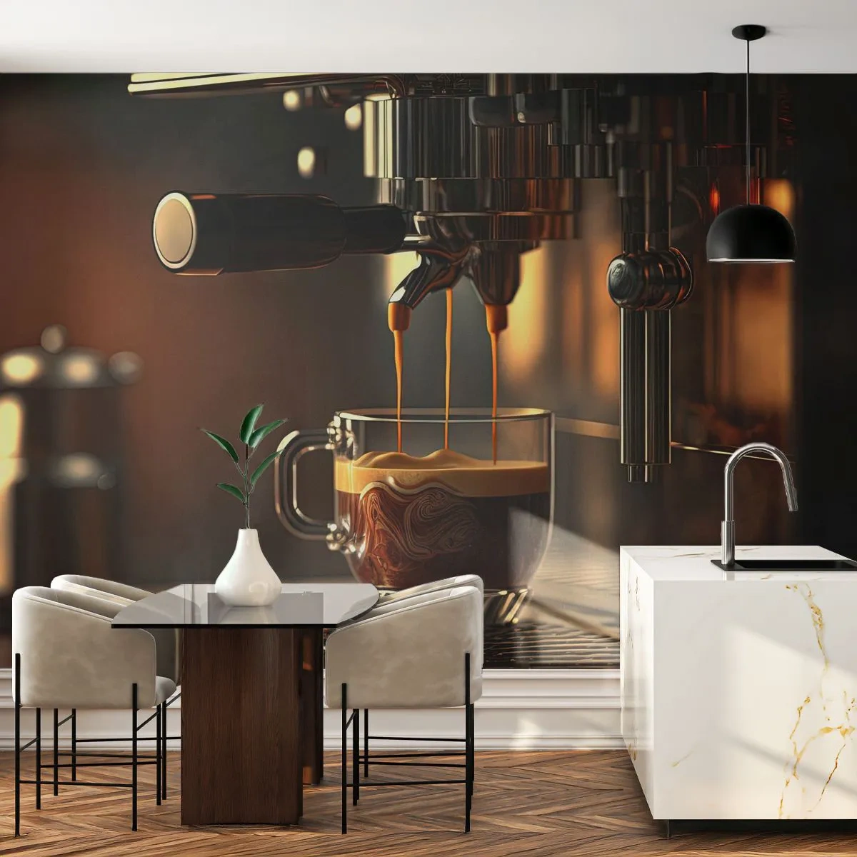 Fotótapéta Premium Canvas - Egy érzéki főzet - Kávé, Kávéautómata, Gasztronómia - 400x280 cm