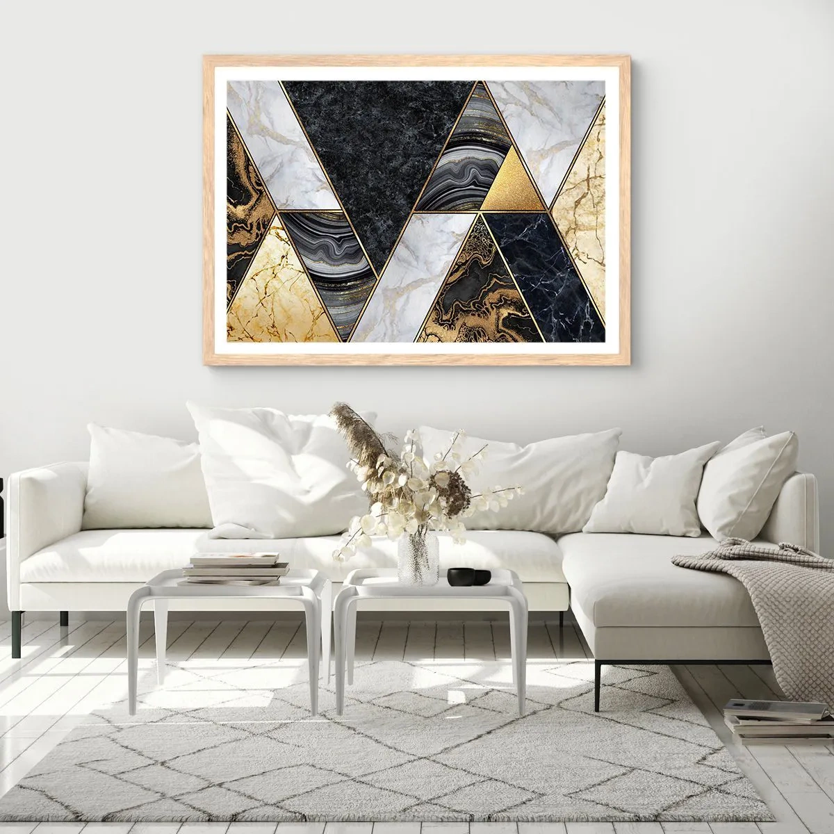 Poszter világos tölgy keretben - Kőről kőre - 91x61 cm