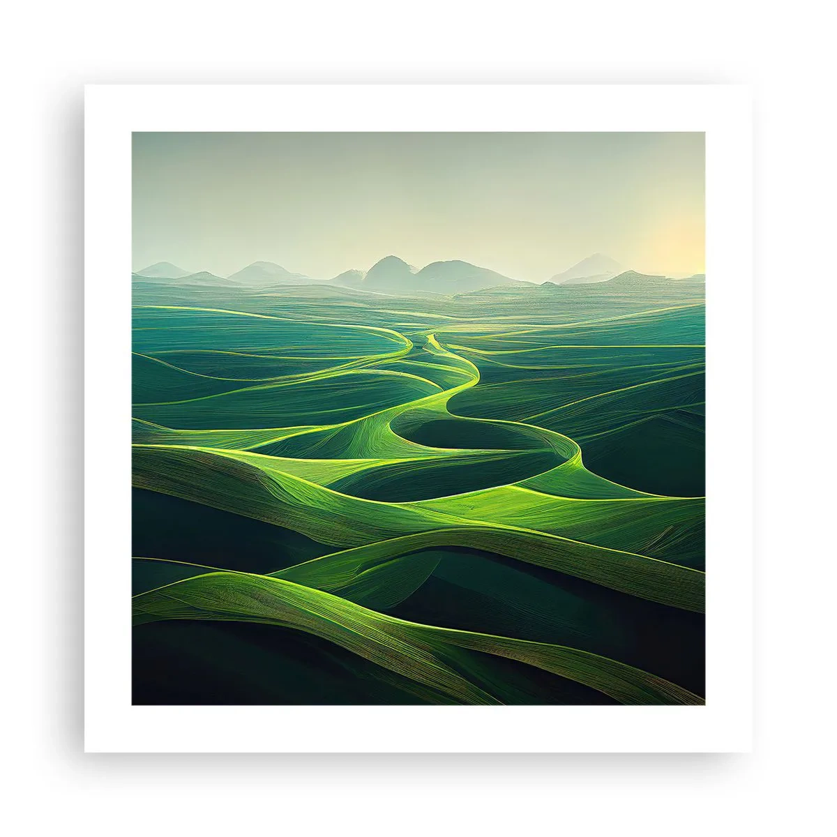 Poszter - Zöld völgyekben - 50x50 cm