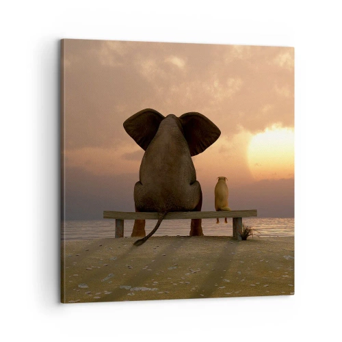 Vászonkép - Jó együtt hallgatni - 60x60 cm