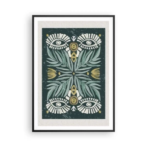 Poszter fehér keretben - Mint egy népi kivágás - 70x100 cm