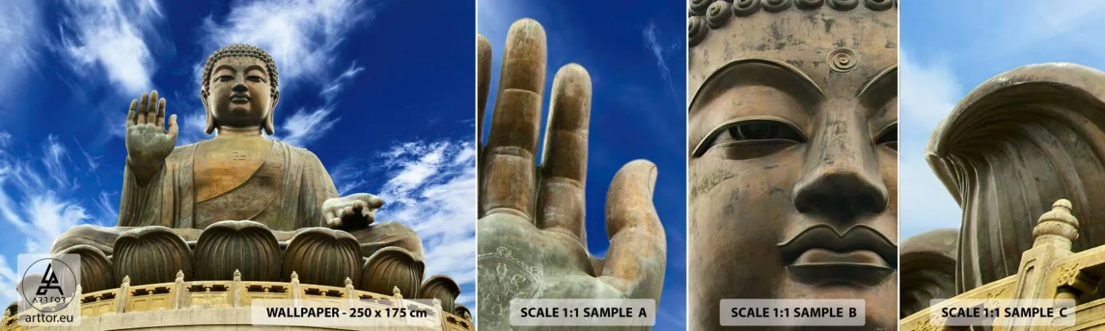 Fotótapéta Minta Standard Eco - Élj félelem nélkül - Buddha, Vallás, Ázsia - 100x30 cm