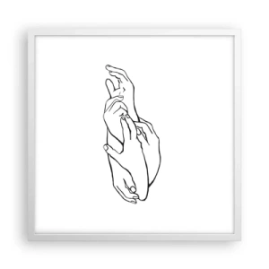 Poszter fekete keretben - Jó érintés - 50x50 cm