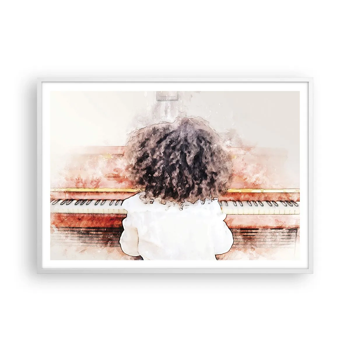 Poszter fekete keretben - Az új világban - 100x70 cm