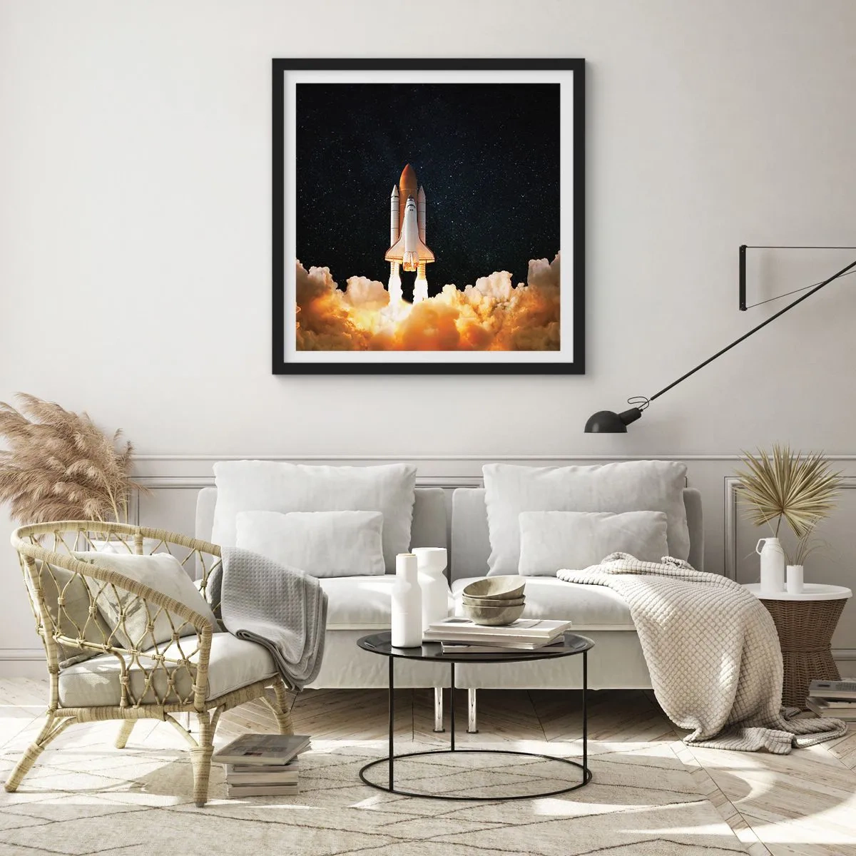 Poszter fehér keretben - Ad astra! - 50x50 cm