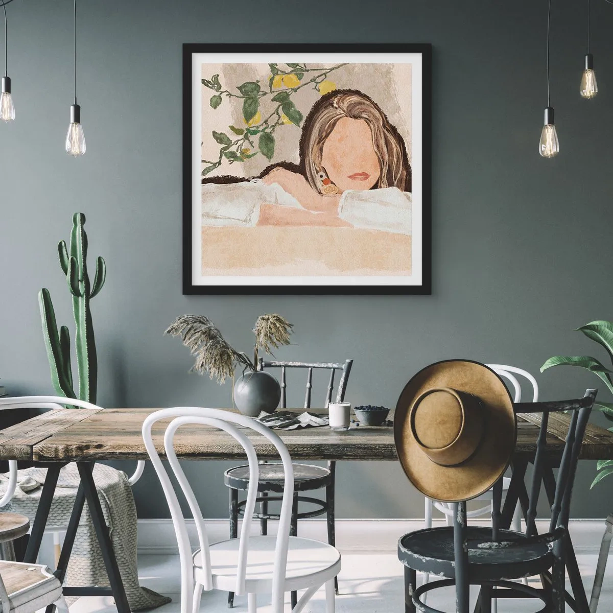 Poszter fehér keretben - Déli szépség - 60x60 cm