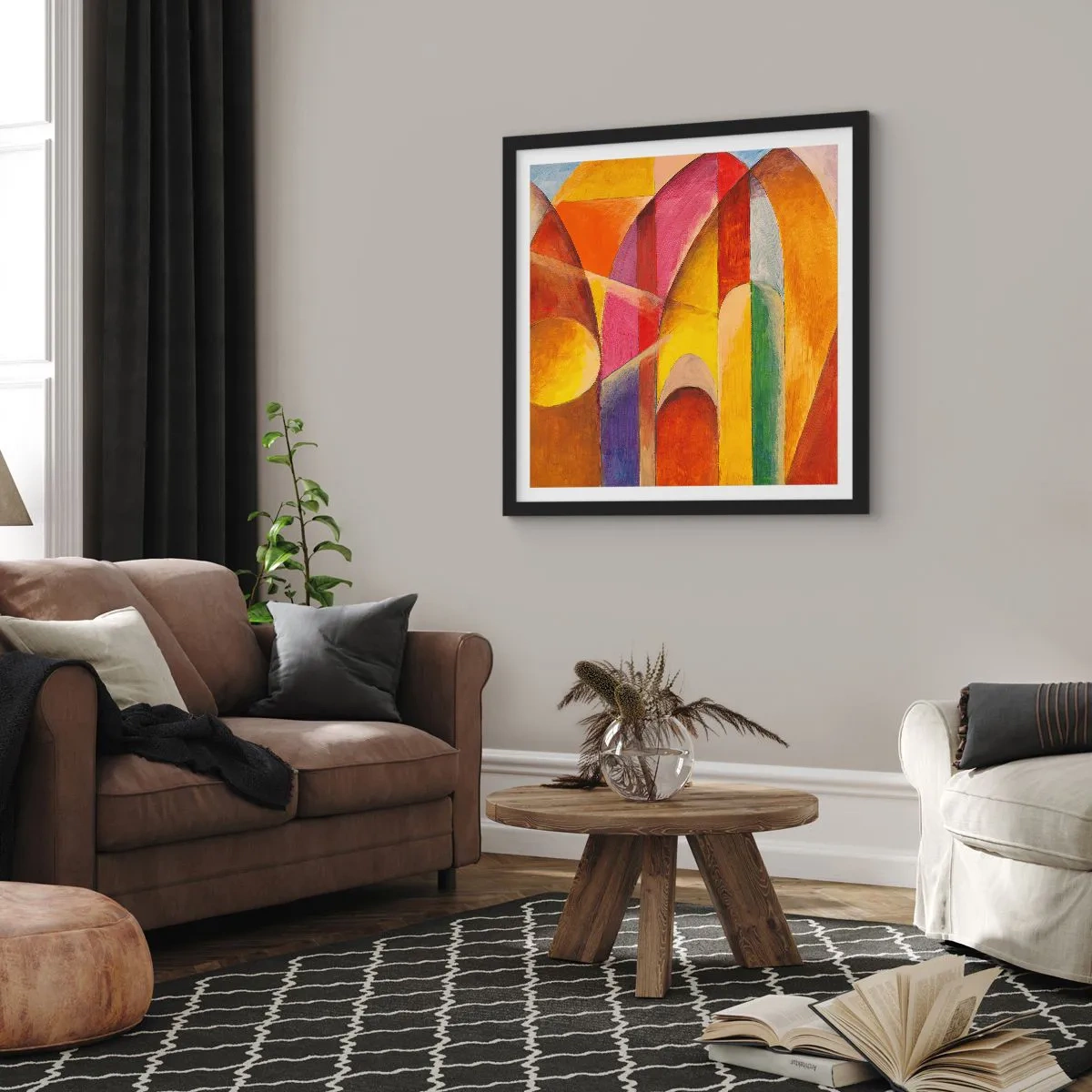 Poszter fehér keretben - A nap katedrálisa - 60x60 cm