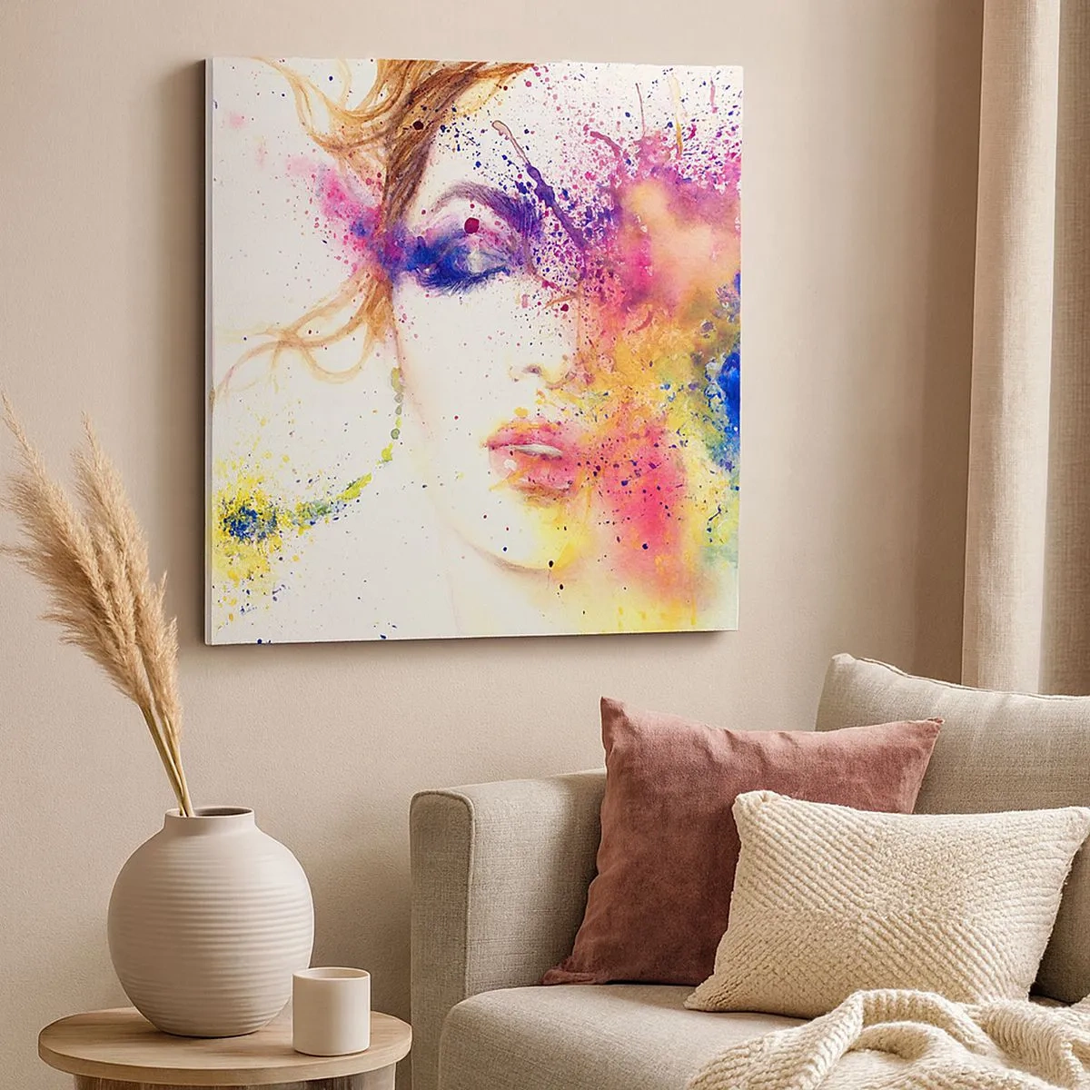 Vászonkép - Szivárványszédülés - 30x30 cm