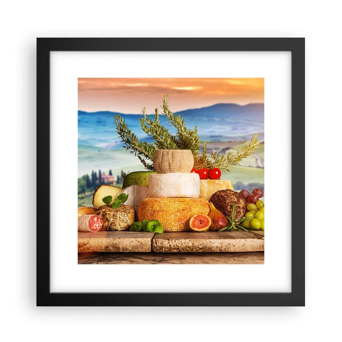 Poszter fehér keretben - Az olasz életöröm - 30x30 cm
