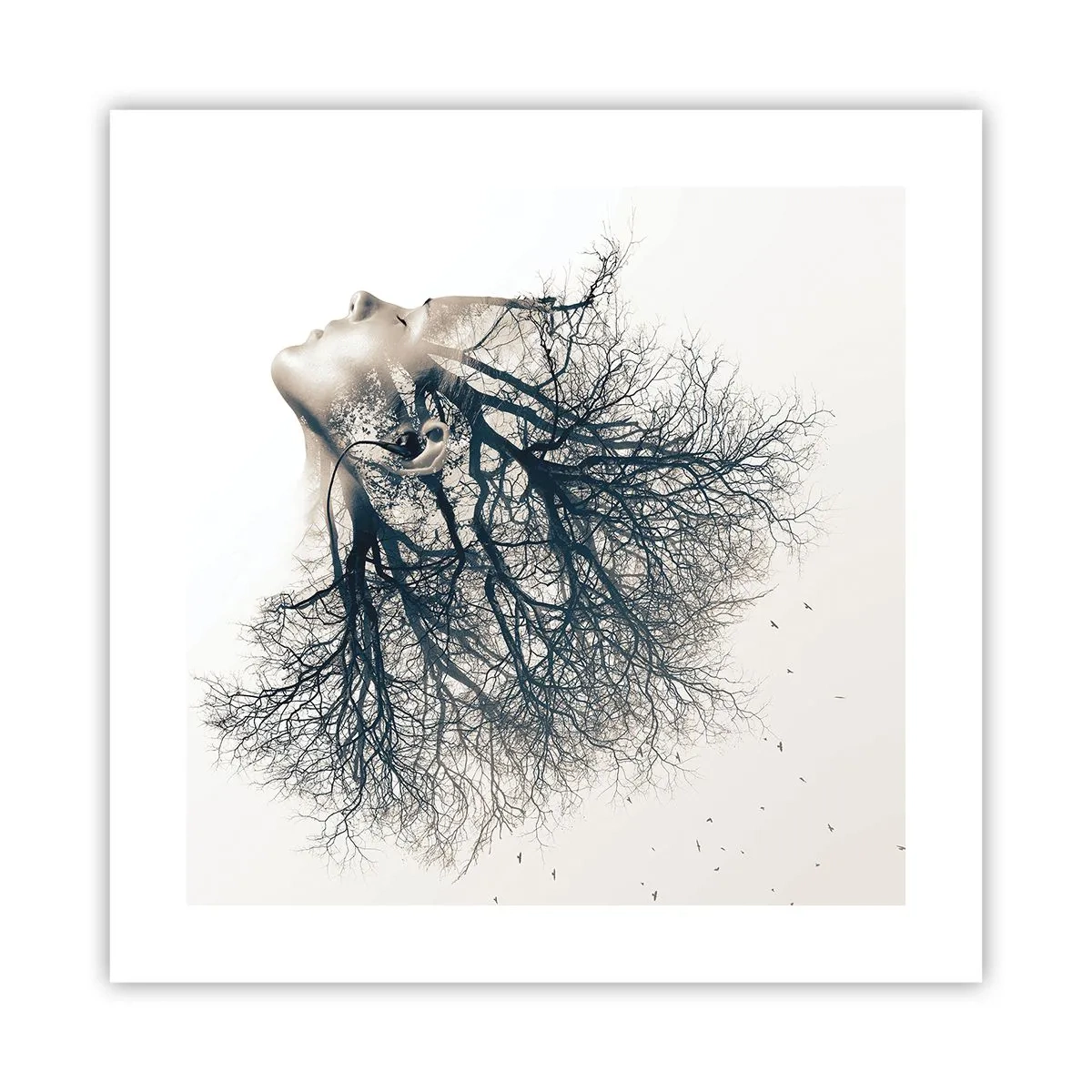 Poszter - Hallgatva a fa suttogását - 40x40 cm