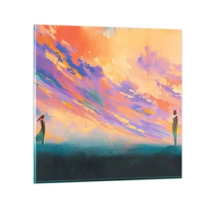 Üveg kép - Vonzási erő - 30x30 cm