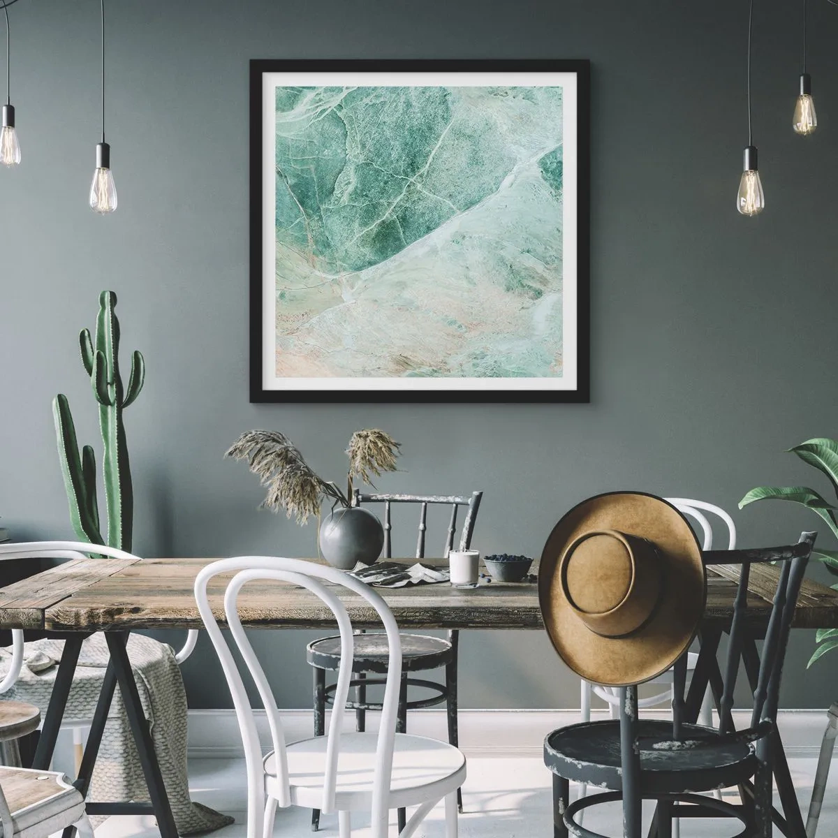 Poszter fehér keretben - A kő nemes hűvössége - 60x60 cm