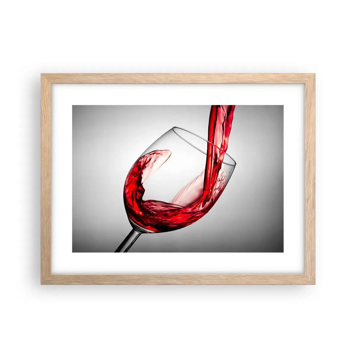 Poszter világos tölgy keretben - Szín - mozgás - hang - 40x30 cm