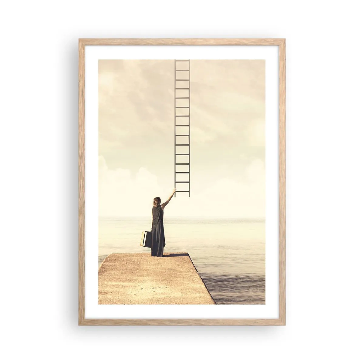 Poszter világos tölgy keretben - Varázslatos utazás - 50x70 cm