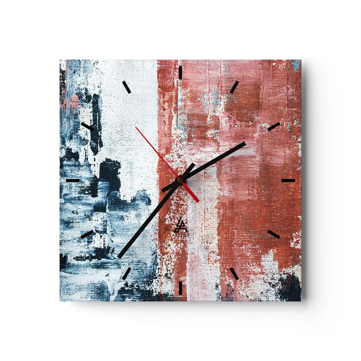 Falióra, Óra - Fele-fele absztrakt - 30x30 cm