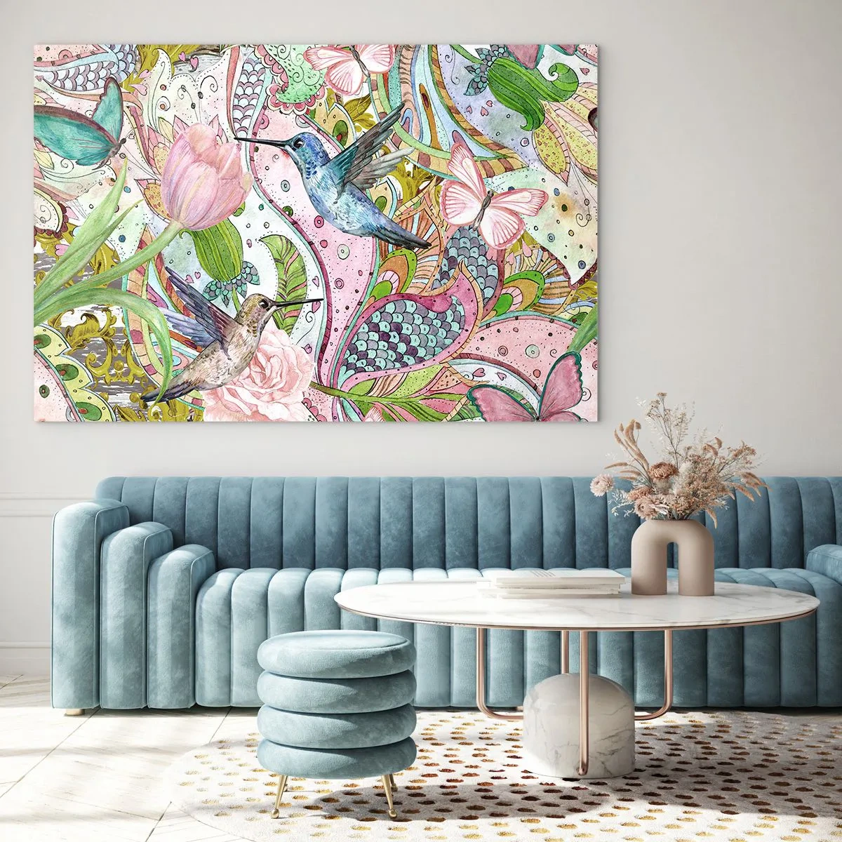 Üveg kép - Szőlőbe gabalyodva - 120x80 cm