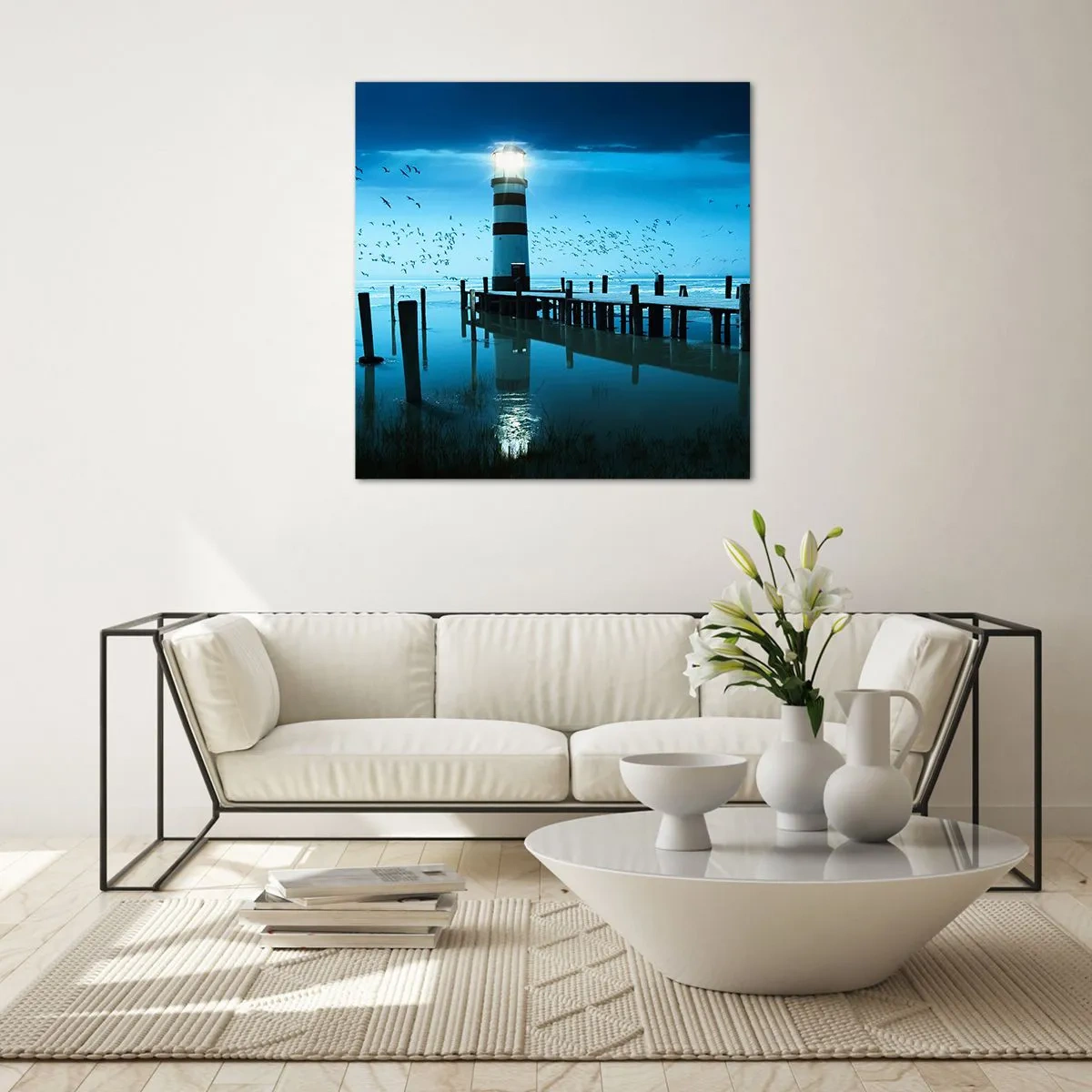 Üveg kép - És nem félsz a sötéttől - 60x60 cm