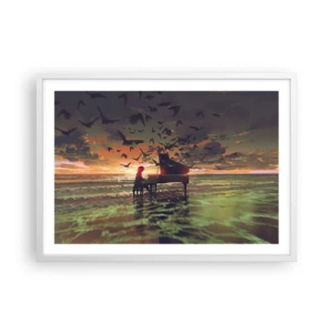 Poszter fekete keretben - Koncert zongorára és a hullámokra - 70x50 cm