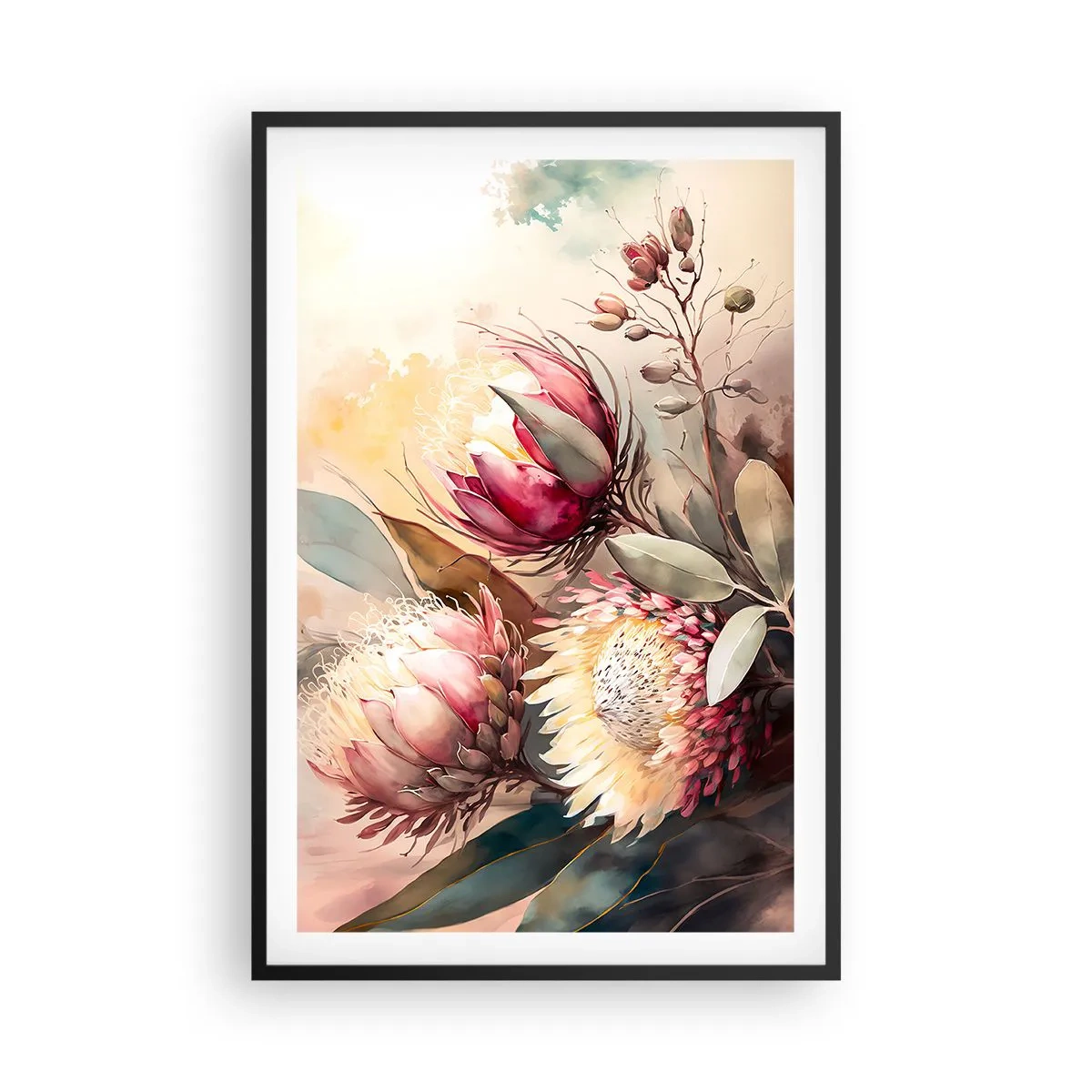 Poszter fehér keretben - Profilból és en face - 61x91 cm