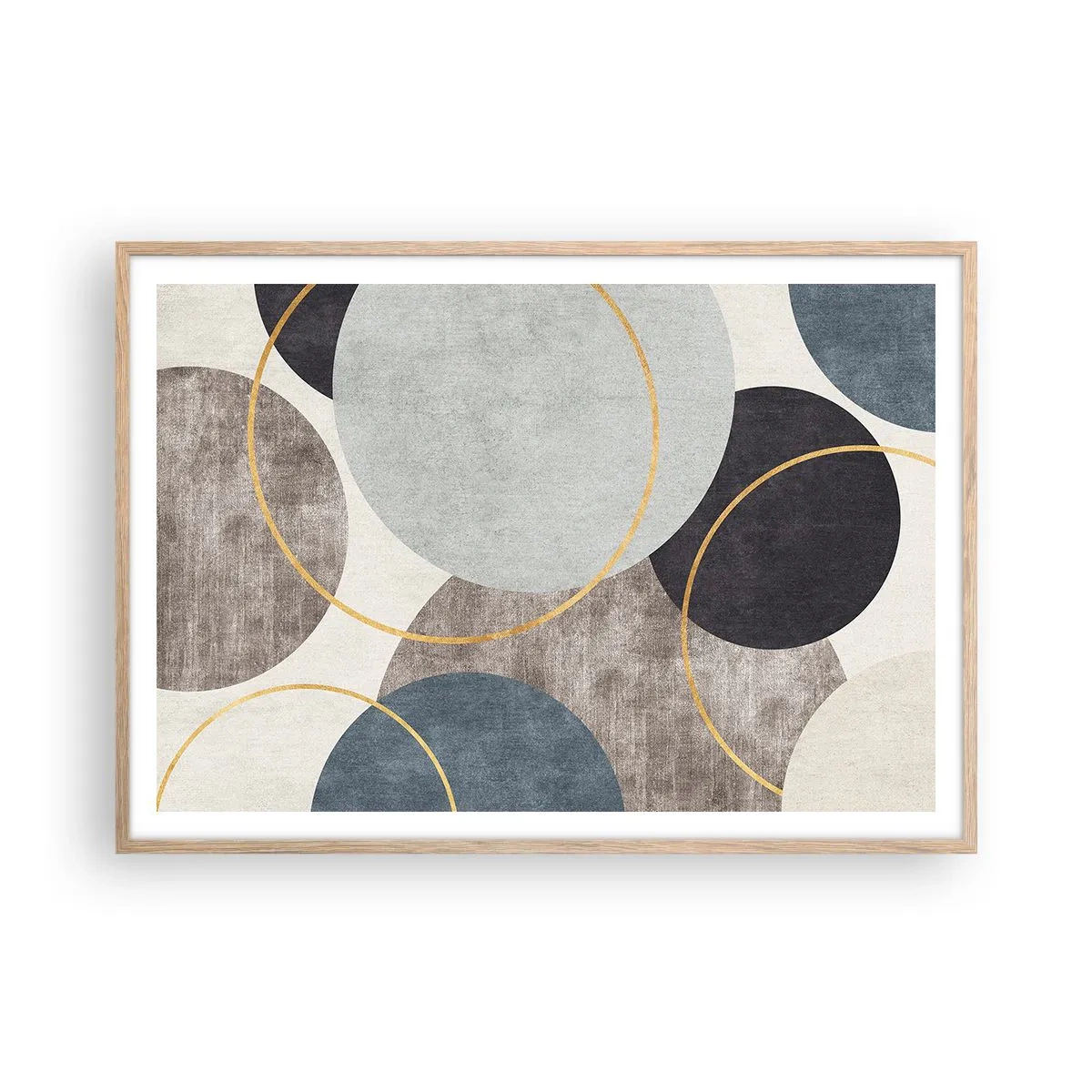 Poszter világos tölgy keretben - Kerékről kerékre - 100x70 cm