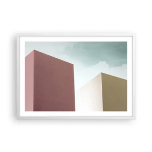 Poszter fekete keretben - Egy napsütéses nyár geometriája - 70x50 cm