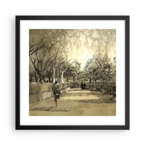 Poszter fehér keretben - Egy tollal megállított pillanat - 40x40 cm