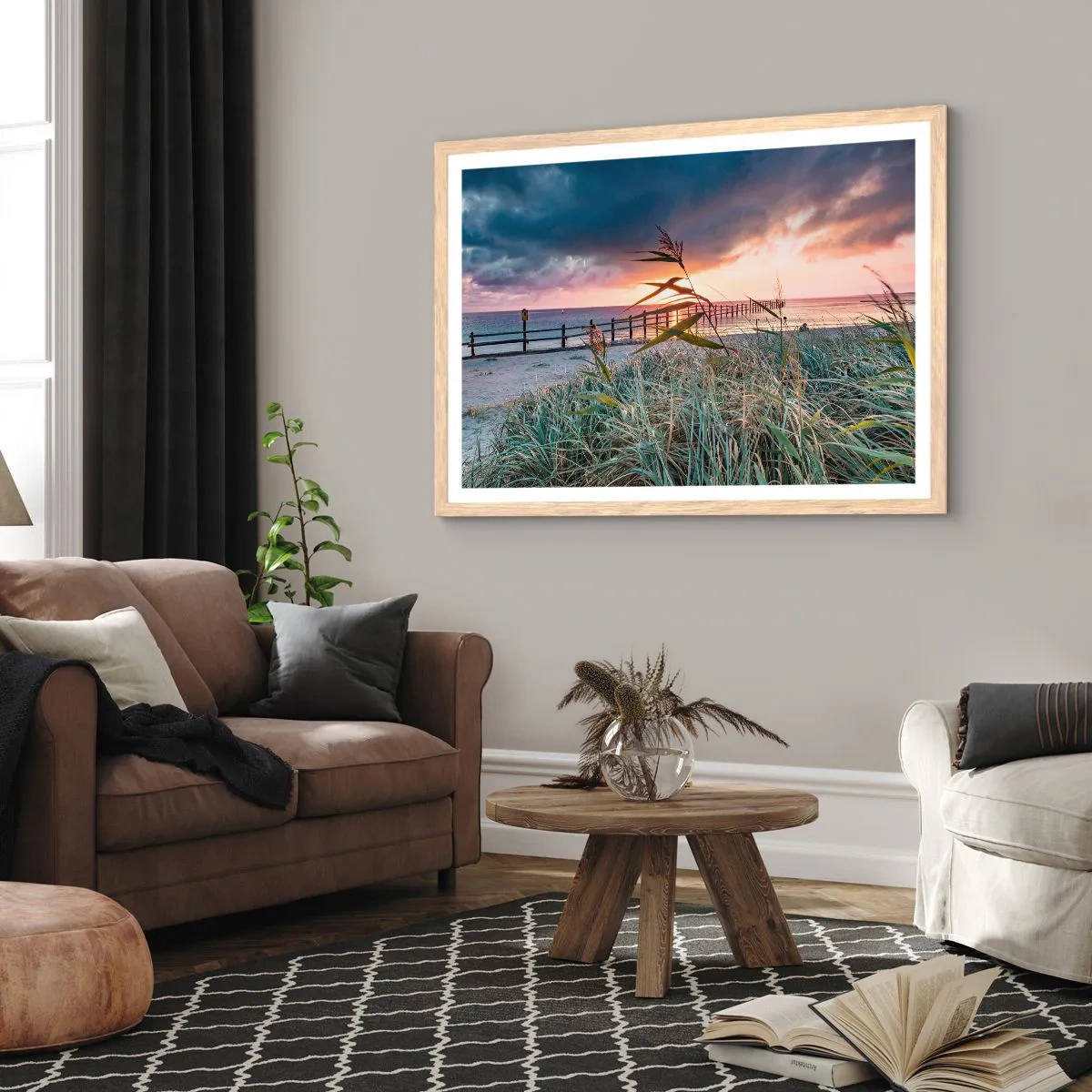 Poszter világos tölgy keretben - Nem múlik el a széllel - 70x50 cm