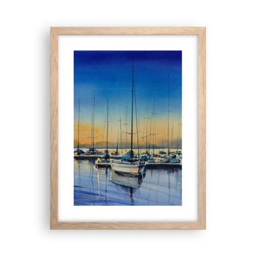 Poszter világos tölgy keretben - Egy szép nap vége - 30x40 cm