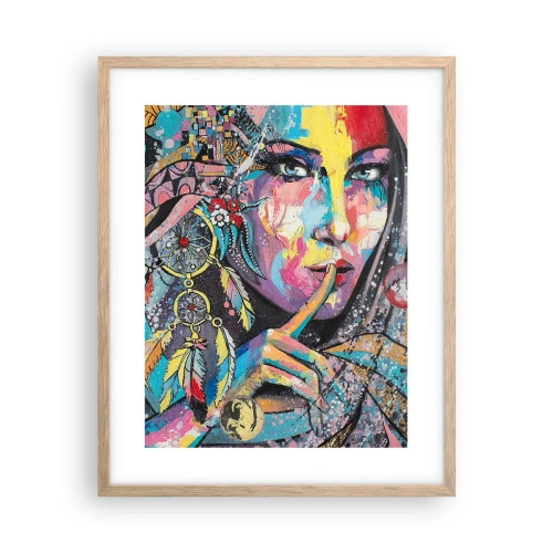 Poszter világos tölgy keretben - Maradj csendben, amíg meg nem érted - 40x50 cm