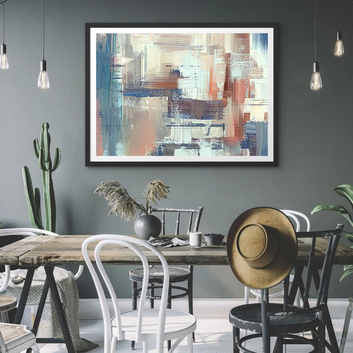 Poszter fehér keretben - Elérve a fényt - 70x50 cm