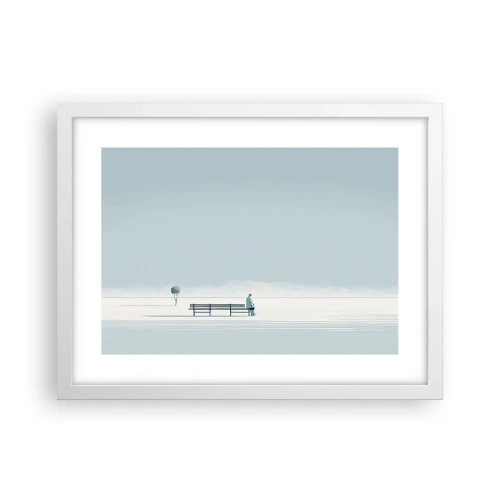 Poszter fekete keretben - Igen, én várok. - 40x30 cm