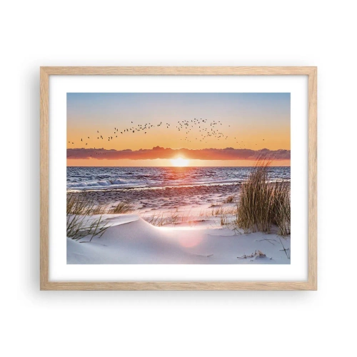 Poszter világos tölgy keretben - Vízszintes táj - 50x40 cm