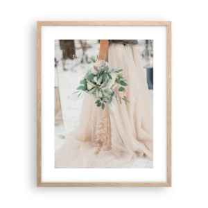 Poszter világos tölgy keretben - És boldogan éltek, míg meg nem haltak. - 40x50 cm