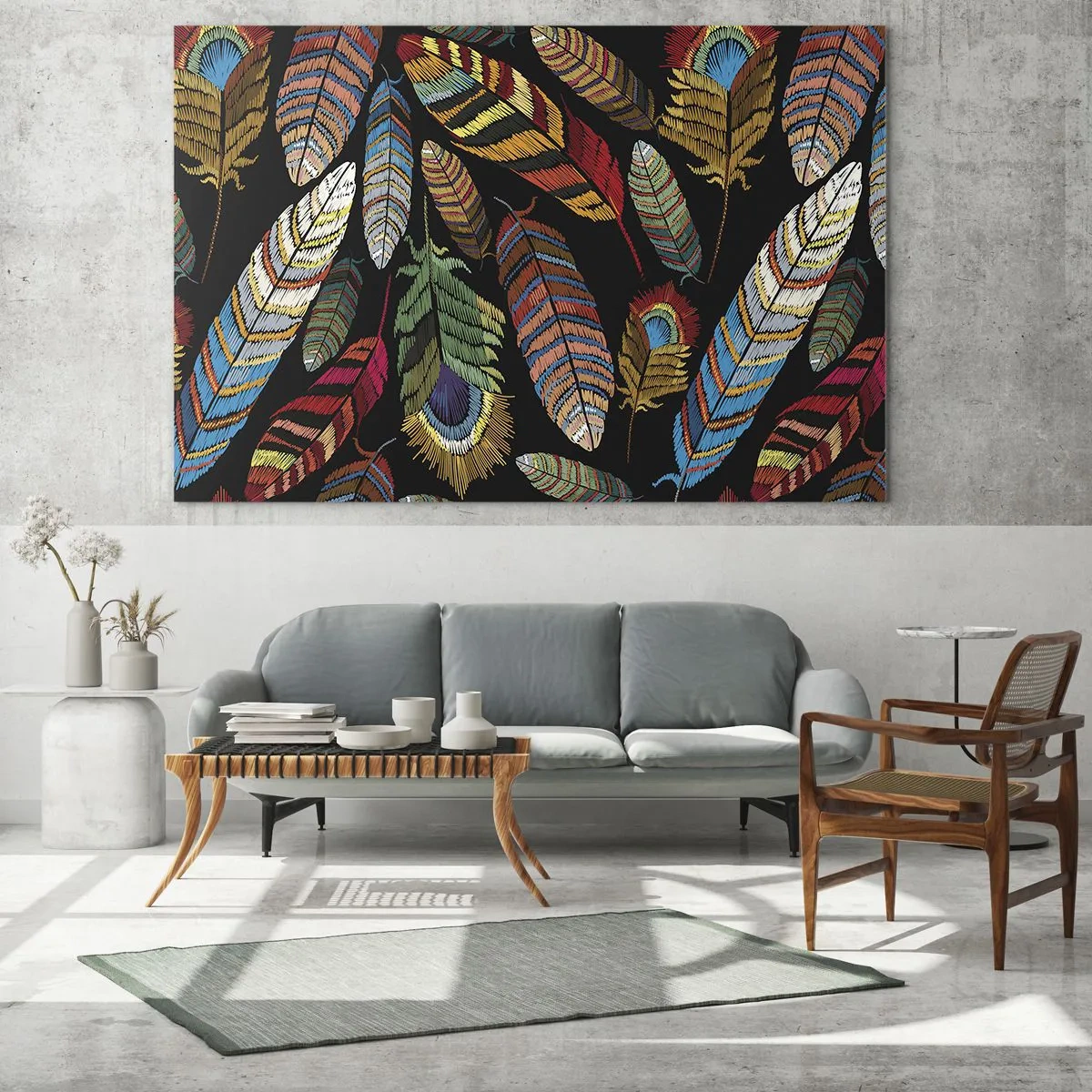 Üveg kép - A madárkarnevál - 140x50 cm