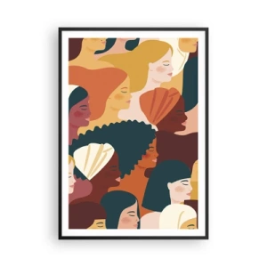 Poszter fehér keretben - Csak a nőiesség - 70x100 cm