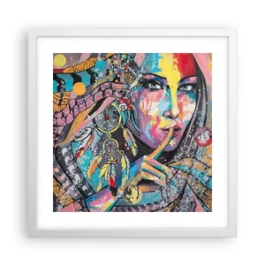 Poszter fekete keretben - Maradj csendben, amíg meg nem érted - 40x40 cm