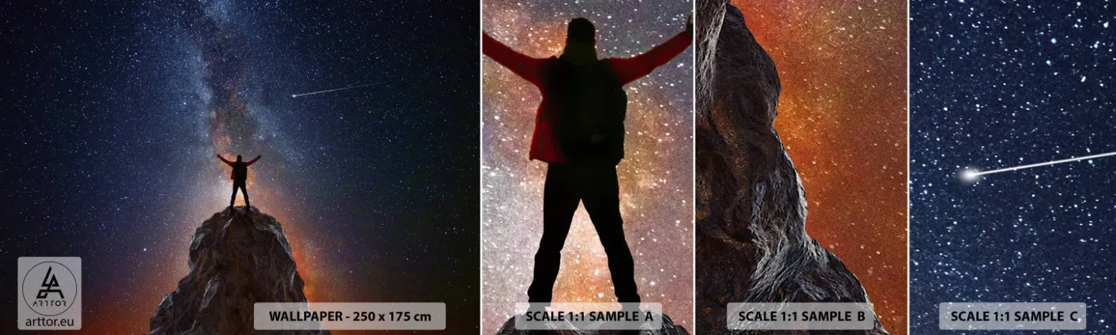 Fotótapéta Minta Standard Eco - Az erő velem van! - Absztrakció, Világegyetem, Férfi - 100x30 cm